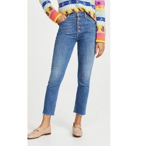 MOTHER The Pixie Dazzler Ankle Fray Jeans Sz 27 $228